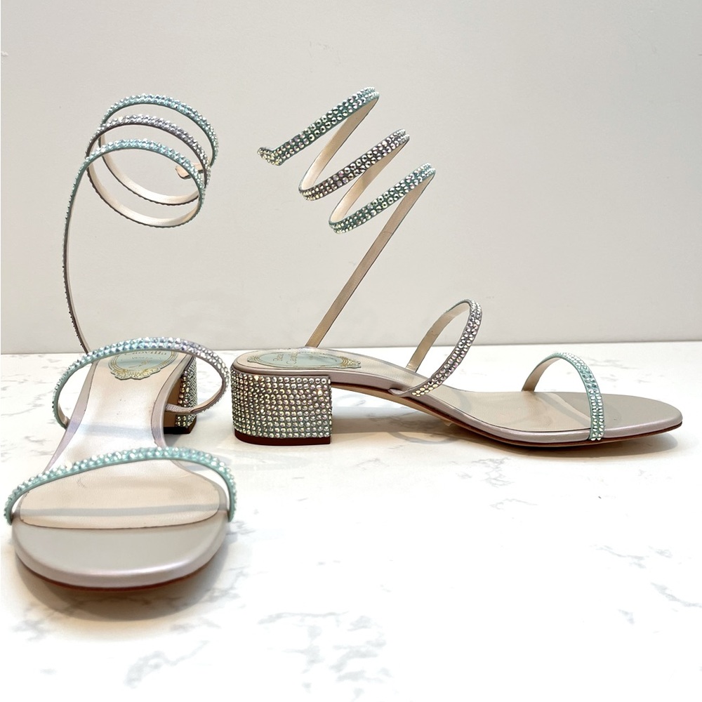 Rene Caovilla CLEO low heel sandal SZ 37.5